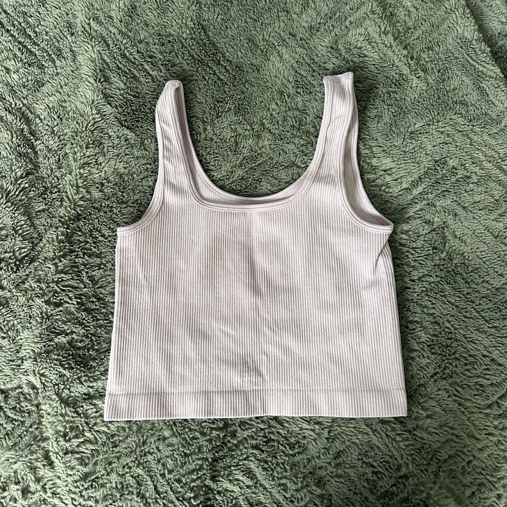 Light purple ribbed Tank Top